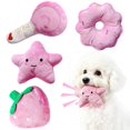 thumbnail image 1 of Juego de juguetes de peluche para mascotas MOSYZEO Squeaky Toy para perros pequeños, paquete de 4, 1 of 9