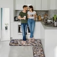 thumbnail image 4 of Kitchen Rugs 2 Piece Waterproof Non Slip Kitchen Kitchen Rug Set for Sink Office Kitchen Cafe,Flint Stone Wall, 4 of 6