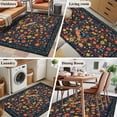 thumbnail image 5 of Area Rugs for Living Room Bedroom, Boho Flowers 4'x6' Rug Washable Carpet Runner Indoor Outdoor, Spring Abstract Watercolor Floral Leaf Non Slip Accent Floor Mats Rug for Kitchen, Office, 5 of 8