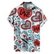 thumbnail image 3 of Camisa hawaiana con estampado 3D de corazones de amor para hombre, camisa informal de manga corta con botones y cuello de solapa para vacaciones en la playa, camisa Aloha de verano, 3 of 4