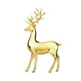 thumbnail image 2 of 2pcs Gold Christmas Reindeer Statue Small Resin Reindeer Figurine Tabletop Reindeer Christmas Decor Deer Figurine Decorations, 2 of 8