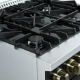 thumbnail image 3 of Marco 30-inch Gas Range Black & Antique Brass Design, 4 Burners 37,000 BTU, 4.32 cu.ft. Convection Oven, 3 of 5