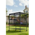 thumbnail image 2 of Huisuilinss Metal Small Animal Cage,Multi-Level Ferret Cage,Large Rolling Chinchilla Cage,Hamster Cage With Ramp,Extra Storage Stand,RemovableTray For Chinchilla,Rabbit,Guinea Pigs,Hedgehog,Gerbil, 2 of 9