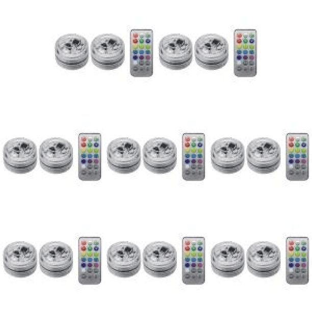 Control remoto inalámbrico adhesivo coche techo pie atmósfera luz RGB Kit 2 piezas