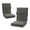 Carbon Black, variant on BPS 20" x 20" x 4" Outdoor Chair Cushions Set of 2 Blue High Back Patio Seat