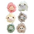 thumbnail image 3 of Bath Sponge Bathing Bath Sponges for Kids 6Pcs Shower Loofahs Mesh Pouf Shower with Cute Plush Sheep Figurine for Men Women Bathroom Spa Washing Kids Tools, 3 of 5