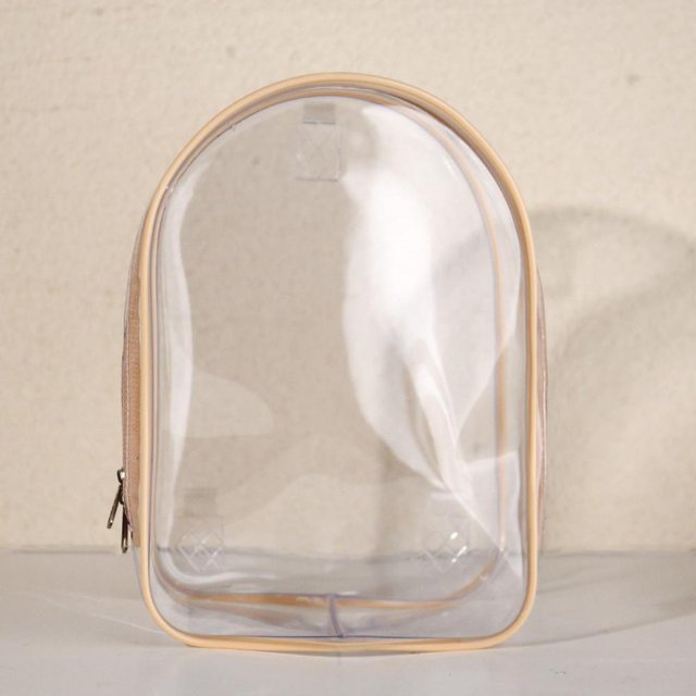 Petit Sac de Rangement pour Poupée Sac de Poupée Extérieur Étanche Portable Étui de Transport PVC Transparent pour Poupée de 20cm