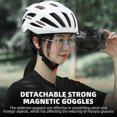 thumbnail image 5 of Cycling Helmet Men Women With Taillight Goggles Road Mtb Bicycle Helmet Sun Visor Lens E-bike Motorcycle Helmet, 5 of 5