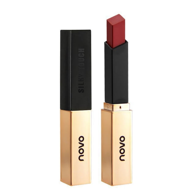 Mate Little Gold Bar Lipstick Mate Copa antiadherente Duradera Fácil Labymos lápiz labial
