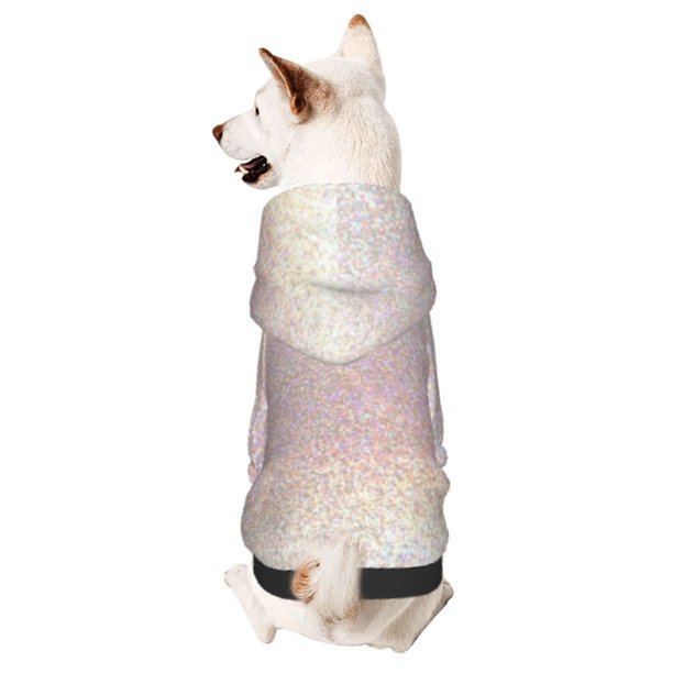Balery Glitter Light Pearl Sudadera con Capucha para Perros Pequeños – Ropa para Mascotas, Disfraz para Perros y Gatos, Ideal para Fiestas y Cosplay-X-Large