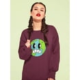 thumbnail image 2 of Worried World Toon Style Sweatshirt Women -Image by Shutterstock, Female 3X-Large, 2 of 4