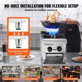 thumbnail image 6 of VEVOR Commercial Gas Stove with 2 Burners, Propane and Natural Gas Countertop Cooking Stove Range, Stainless Steel Gas Hot Plate, Commercial Cooking Equipment for Restaurant, 56,000 BTU, 6 of 9