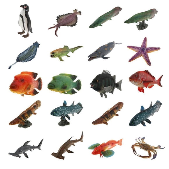 pitrice Realistic Static Ocean Animal Model Toy Favors Animal Party Ocean Animal Ocean Animal Toys Kids Gift Latimeria