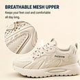 thumbnail image 3 of CHICVOMEY Platform Sneakers for Women Comfortable Lace-Up Sneakers Lightweight Versatile Walking Shoes Ideal for Daily Wear and Walking, 3 of 8