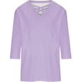 thumbnail image 2 of Summer Tops for Women 2024 Trendy Plus Size Casual 3/4 Length Sleeve V Neck Tee Shirts Fashion Henley Dressy Blouses, 2 of 5
