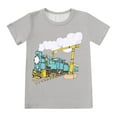 thumbnail image 3 of Hiijoy Toddler Boys Outfits Train Print Short Sleeve T-Shirt & Shorts 2Pcs Set, Sizes 3-4T, 3 of 4