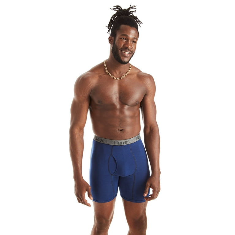 Men's Cotton Stretch Long Leg Boxer Briefs (3-Pack or 5-Pack)