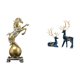 thumbnail image 1 of Figura de escritorio,Estante de estatua de caballo para escritorio,oficina,decoración del hogar,Figura decorativa de escritorio de resina para decoración del hogar,Estatua de alce y, 1 of 8