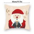 thumbnail image 1 of serony Throw Pillow Cover Christmas Elements Printing Pillowcase Decoration Polyester Washable Sofa Pillowslip, Type 7, 1 of 6