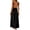 Black, variant on Women's Adjustable Spaghetti Strap Backless Maxi Dress, Loose Fit Solid Color Beach Sundress, Casual Summer Long Dress for Vacation & Daily Wear(Blue/S)