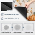 thumbnail image 6 of Thanksgiving Fall Dish Drying Mats for Kitchen Counter, Color Pumpkin Maple Leaf Country Linen Texture Absorbent Coffee Bar Mat with Non-slip Rubber Backed Quick Drying Dish Rack Pad 16"x24", 6 of 9