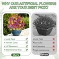 thumbnail image 5 of Artificial Topiary Ball Flowers For Outdoors Planters, Spring Decoration with Spike, UV Resistant Faux Summer Plants, Fake Bushes Indoor Decor, Mix 4 Colors for Garden, Porch & Patio(MC, 1PC), 5 of 11