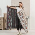 thumbnail image 3 of (Geometric Patterns, 130x180cm) Sofa Blanket with Pompom, Couch Throws, Knitted Blanket, Aztec Ethnic Style Blanket, for Home, Office, Travel, Camping, 3 of 5