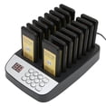 thumbnail image 1 of Restaurant Pager System 16, Wireless Calling System 3 Vibration Modes Strong Signal Independent Coding  for Pizzeria for Restaurant US Plug, 1 of 7