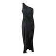 GYUJNB Cocktail Dresses for Women,Womens One Shoulder Ruched Ruffle Formal Evening DressSlim