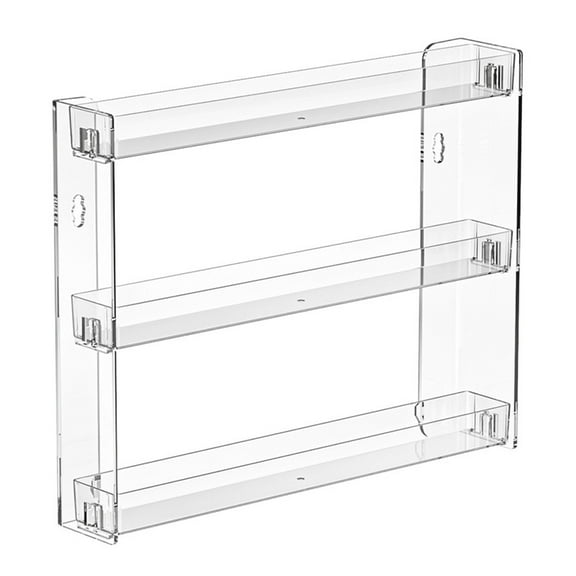 3 Layered Sunglasses Organizer Storage Wall Mounted Eyeglasses Holder Clear Eyewear Display Rack for Entryway Shelf