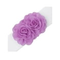 thumbnail image 2 of Cinturón elástico de doble flor de gasa grande para mujer INSPIRE CHIC, corsé ancho elegante para vestido, 26.8x2.4 pulgadas, púrpura, 2 of 6