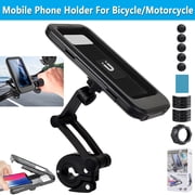 Dazone Bike Phone Mount Waterproof, Cell Phone Holder For Motorcycle Bicycle Handlebar, 360° Adjustable Universal Phone Mount Case with TPU Touch-Screen