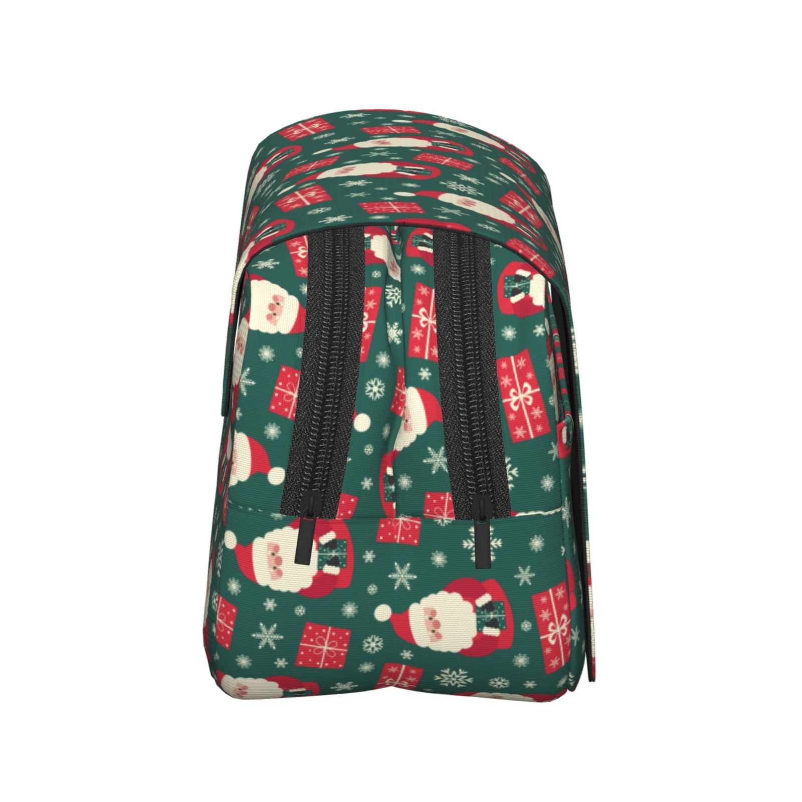 Rateoe Santa Claus Pattern Double Clamshell Pen Case, Storage Organizer with Two Zipper Compartments– Holds Up to 50 Pencils & Pens
