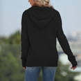 thumbnail image 4 of Vedolay Women Hoodless Hoodies Fashion 2023 Soft And Comfy Basic Pullover Crewneck Sweatshirt Zip up Hoodie Y2k Black,XL, 4 of 4