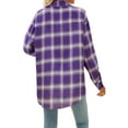 thumbnail image 5 of Fantaslook Plaid Flannel Shirts for Women Oversized Long Sleeve Button Down Shirts Blouses Tops, 5 of 9