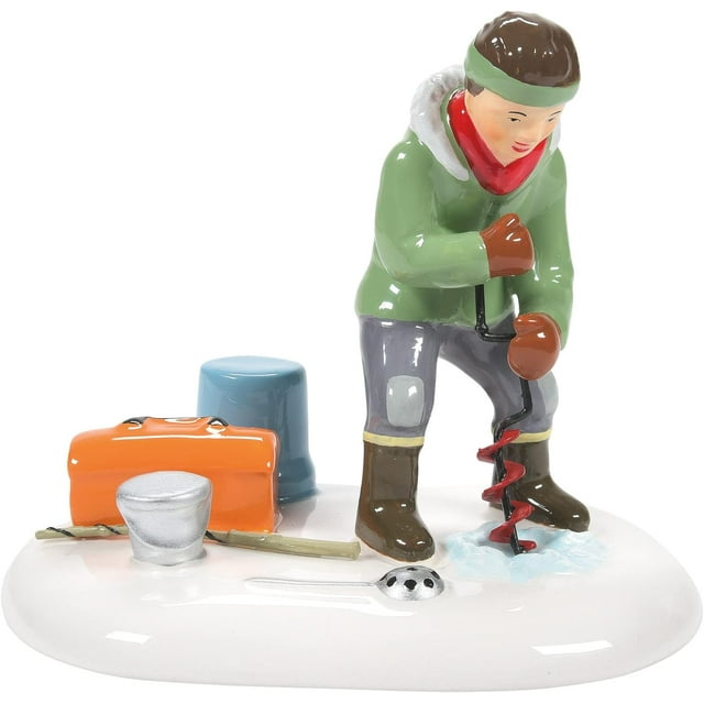 Department 56 Snow Village Accessories Angling for a Win Figurine, 2.83 Inch, Multicolor