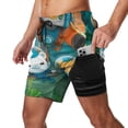 thumbnail image 2 of The Octonauts Mens Swim Trunks with Compression Liner Board Shorts Quick Dry Swim Shorts Bathing Suits M, 2 of 8