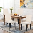 thumbnail image 7 of NiamVelo Dining Chairs Set of 4 Fabric Upholstered Kitchen Chairs Dining Room Chairs with Solid Wood Legs for Kitchen Restaurant and Living Room, Beige, 7 of 7