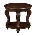 thumbnail image 4 of 22"W Farmhouse Round Side Table with Lower Shelf, Modern Mid-Century End Table, Wooden Legs Supports, Easy Assembly Coffee Table for Living Room, Small Spaces, 4 of 9