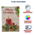 thumbnail image 4 of America Forever Merry Christmas Candles House Flag, 28 x 40 inch Double Sided, Red Lit Candles Holly Banner, Holiday Outside Decorations Yard Flag, Christmas Seasonal Outdoor Decor, 4 of 4