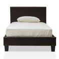thumbnail image 2 of FOA Marc Espresso Twin Faux Leather Bed with 10" Memory Foam Mattress, 2 of 9