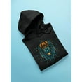 thumbnail image 3 of Lion Head With Crown Drawing Hoodie Women -Image by Shutterstock, Female XX-Large, 3 of 4