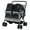 Gray, variant on Pefilos Foldable Double Pet Stroller, Adjustable Sunshade & Storage Basket, Rustproof Aluminum Frame, Gray