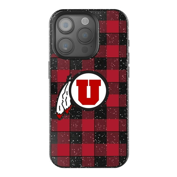 Keyscaper Utah Utes Plaid Bling iPhone Case