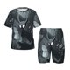thumbnail image 1 of Fotbe Forest Black Ghost Warrior Pijama Estampada de 2 Piezas para Niños – Ropa de Dormir de Manga Corta Cómoda para Niños y Niñas, Camiseta y Shorts de Algodón-XX-Large, 1 of 6