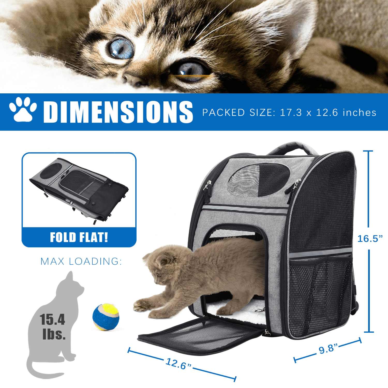 Pefilos 16" Pet Carriers for Cats and Dogs Traveler Bubble Backpack with Safety Features and Cushion Back Support, Black Pefilos 16" Pet Carriers for Cats and Dogs Traveler Bubble Backpack with Safety Features and Cushion Back Support, Black