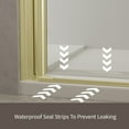 thumbnail image 5 of Frameless Shower Door 34-35"x72" Brush Gold 6mm Water Repellent Glass Handle, 5 of 7