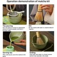 thumbnail image 3 of TEMOGU-4pcs Matcha Whisk Set, Includes Matcha Bowl, Whisk Holder, Bamboo Whisk and Scoop (Matcha Green), 3 of 4