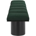 thumbnail image 4 of Meridian Furniture Pavilion Green Boucle Fabric Bench, 4 of 16