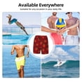 thumbnail image 6 of Uemuo Strawberry Pattern Mens Swim Trunks Quick Dry Board Shorts with Mesh Lining, Stretch Beach Shorts Quick Dry No-Chafing Board Shorts-XX-Large, 6 of 9